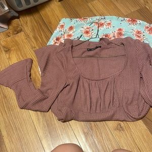 Mauve long sleeve dress